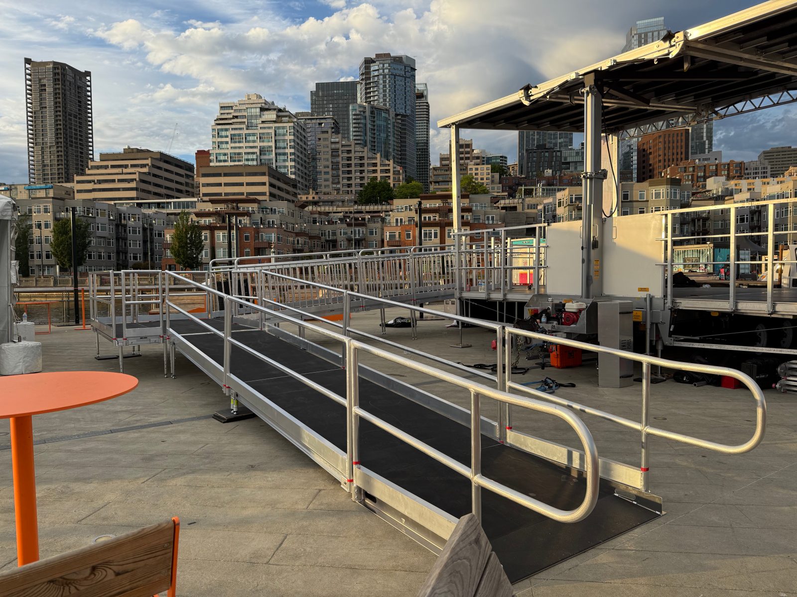 Sightline SC90 platform and ADA ramp on a Seattle rooftop