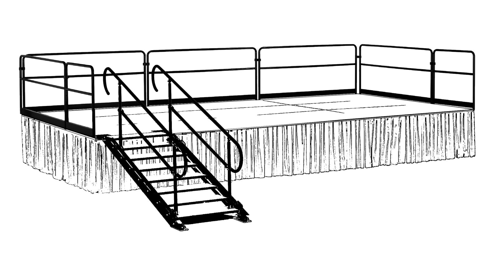 Sightline SC90 platform and SC9600 riser understructure drawing